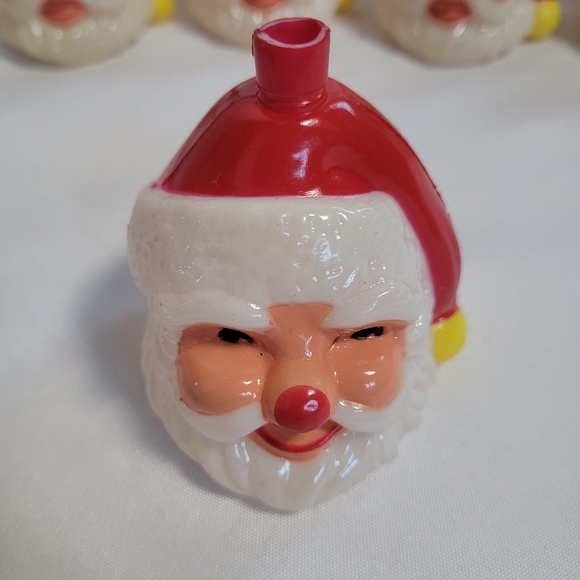VTG Christmas Plastic Blow Mold Santa & Snowmen String Light Covers No Lights - Picture 2 of 8